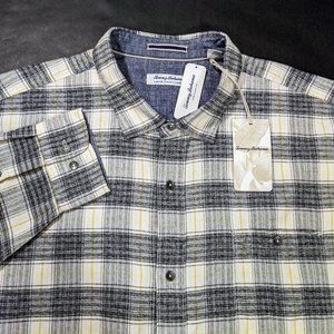 $158 Tommy Bahama Men's Canyon Beach Flannel Rancho Check Shirt LT